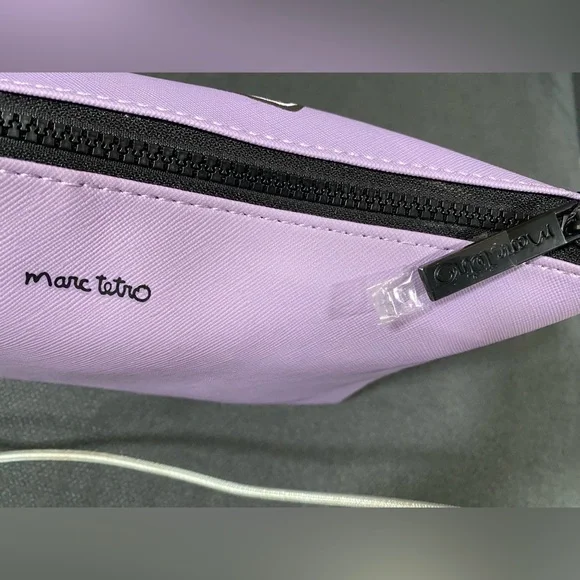 NWT Marc Tetro White Westie Dog Print & Purple Hydrangea Flowers Bag - Picture 11 of 13